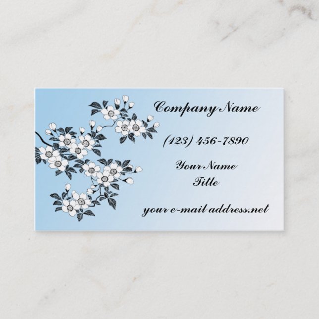 Dogwood Blossoms Business Card (Front)