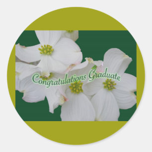 Dogwood Blossoms Congratulations Graduate Sticker