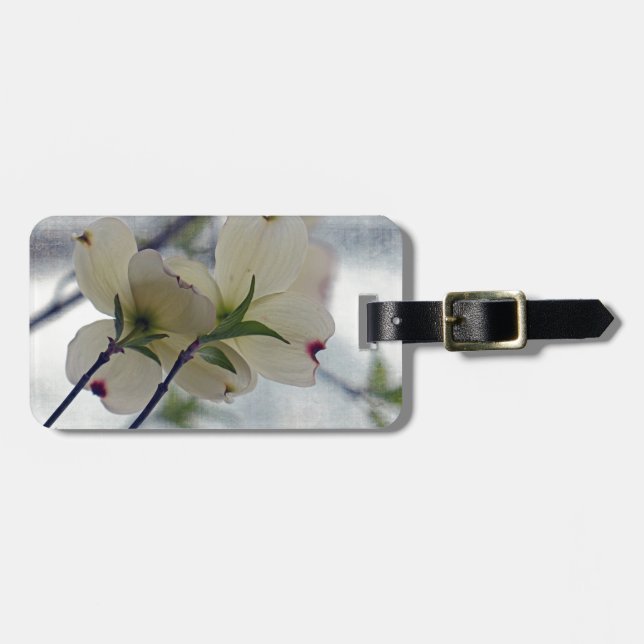 Dogwood Blossoms Luggage Tag (Front Horizontal)