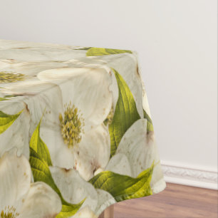Dogwood Blossoms, Springtime Nature Floral Photo Tablecloth