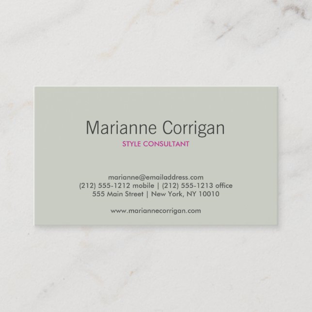 DOGWOOD BLOSSOMS TAN/IVORY BUSINESS CARD (Front)