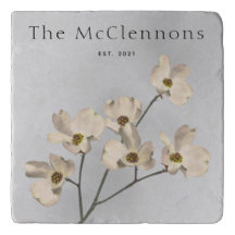 Dogwood Branch Stone Background Personalised