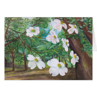 Dogwood Canopy Watercolor and Acrylic Painting