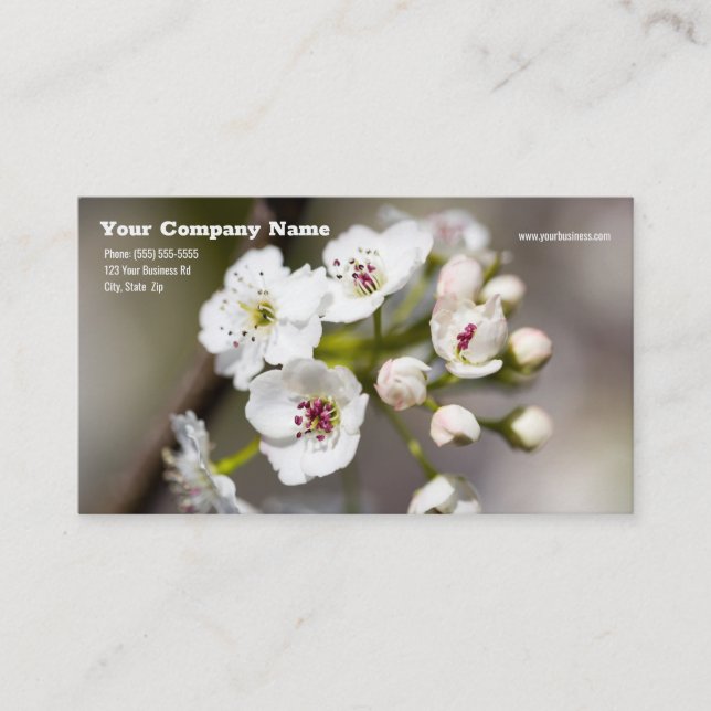 Dogwood Flower Business Card (Front)