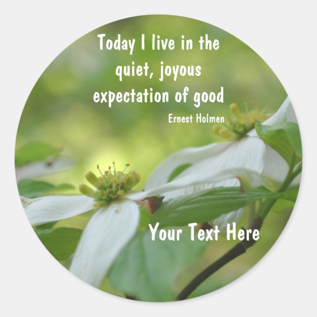 Dogwood Flower Goodness Inspirational Sticker (Front)