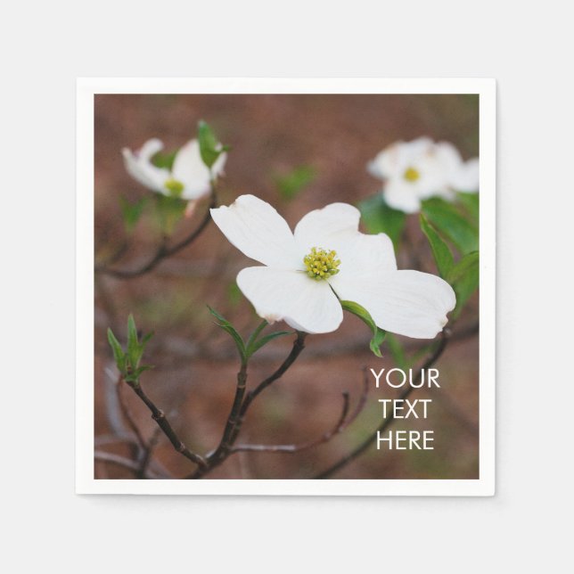 Dogwood Flower in Bloom Paper Napkin  (Front)