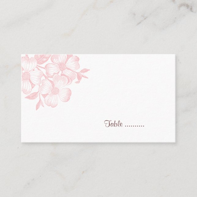Dogwood Flower Place Card (Front)