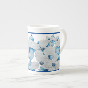 Dogwood Flowers on a Bone China Mug