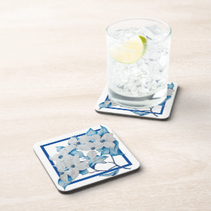 Dogwood Flowers on a Coaster Set
