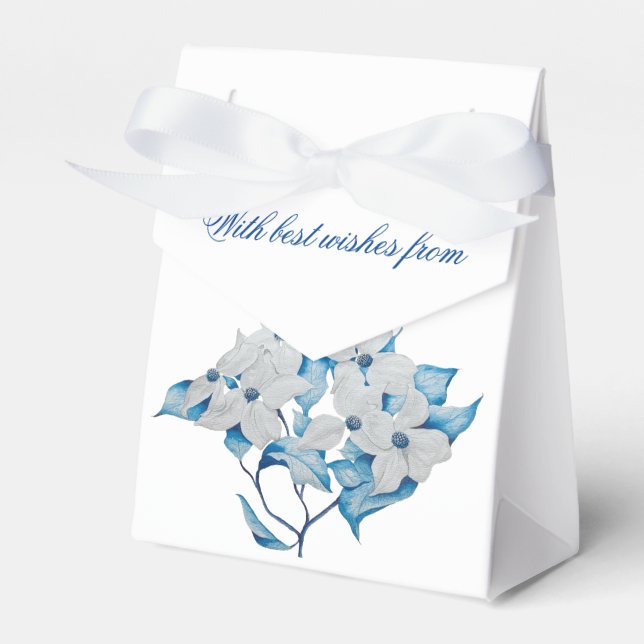 Dogwood Flowers on a Favour Box (Front Side)