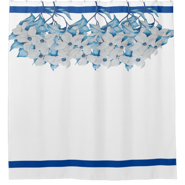 Dogwood Flowers on a Shower Curtain (Front)