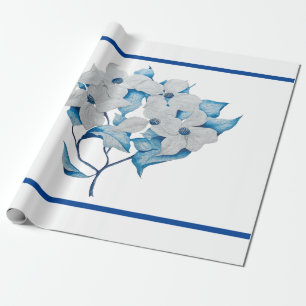 Dogwood Flowers on Wrapping Paper