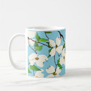 dogwood flowers print coffee mug