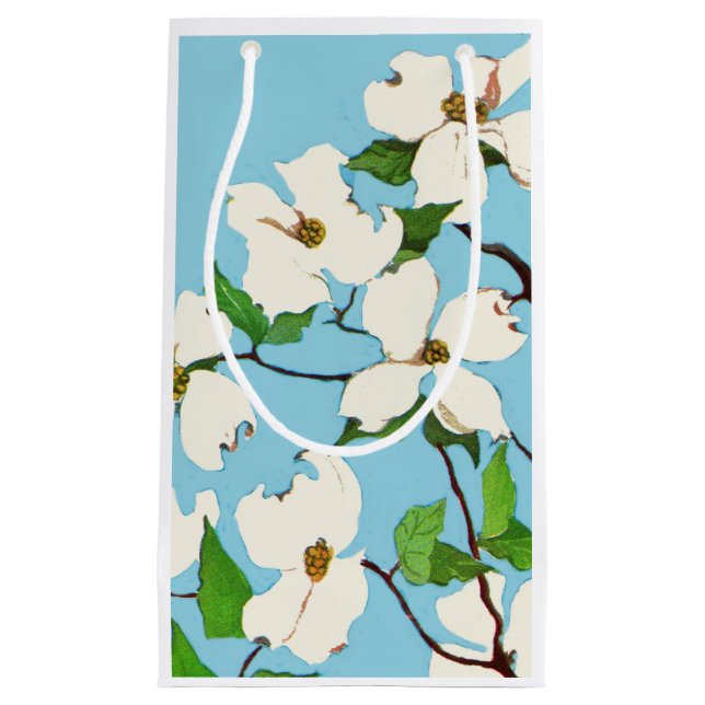 dogwood flowers print small gift bag (Front)