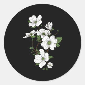 Dogwood Flowers Spring Classic Round Sticker