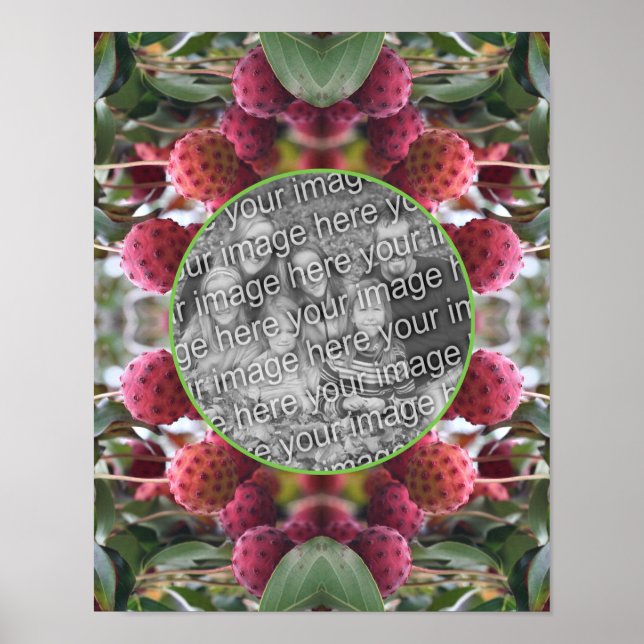 Dogwood Fruit Nature Frame Create Your Own Photo Poster (Front)