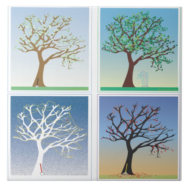 Dogwood in Four Seasons Tile (Front)