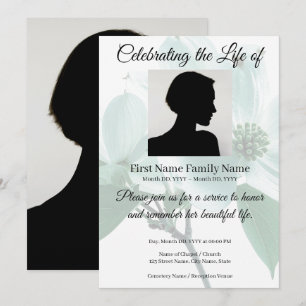 Dogwood memorial invitation
