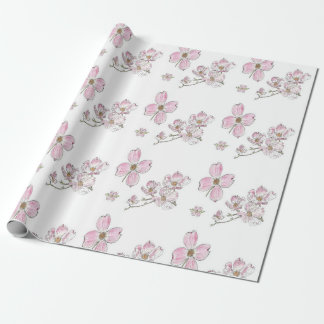 Dogwood Pattern on Wrapping Paper