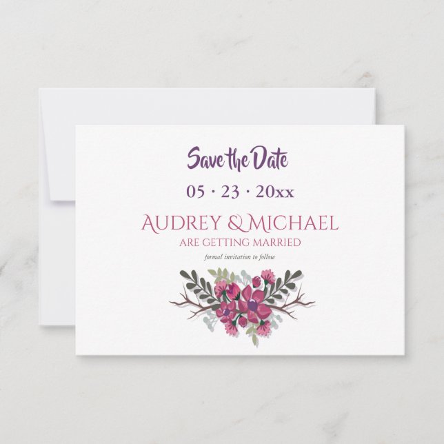 Dogwood Save the Date Announcement (Front)