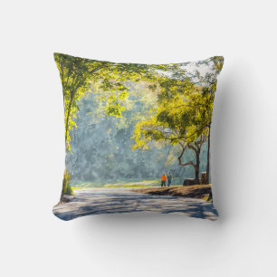 Dogwood Stroll Painterly Cushion