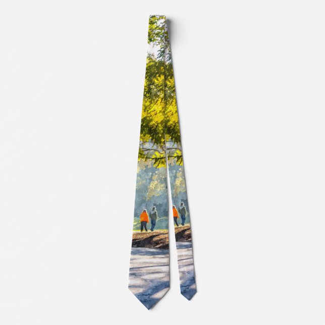 Dogwood Stroll Painterly Neck Tie (Front)