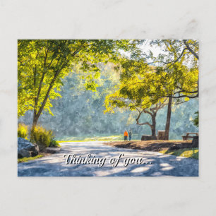 Dogwood Stroll Painterly Thinking Of You Postcard
