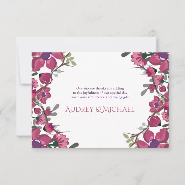 Dogwood Thank You Note Invitation (Front)