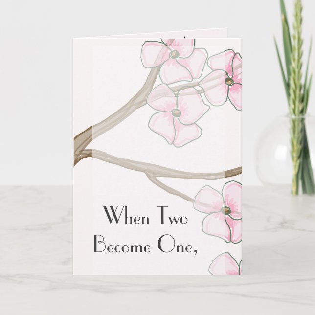 Dogwood wedding invitation (Front)