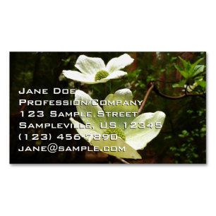 Dogwoods and Redwoods in Yosemite National Park Magnetic Business Card