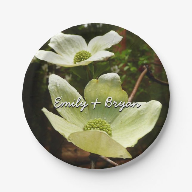 Dogwoods and Redwoods in Yosemite National Park Paper Plate (Front)