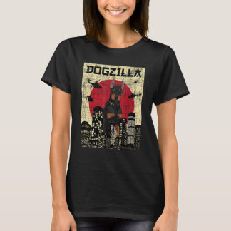 Dogzilla  Japanese Doberman Canine Dog  Pet Owner T-Shirt