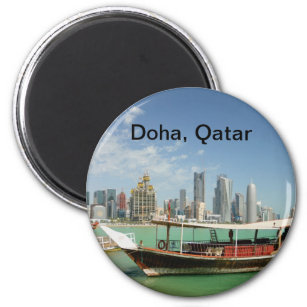 Doha 2011 dhow and skyline magnet
