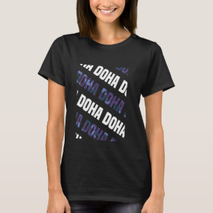 Doha Camo Pattern Purple Camouflage T-Shirt