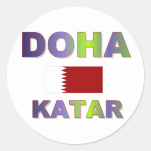 Doha Classic Round Sticker