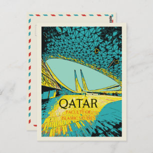 Doha Faculty of Islamic Studies illustration Qatar Postcard