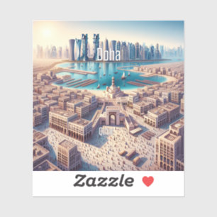 Doha Qatar 3 Inch Vinyl Sticker