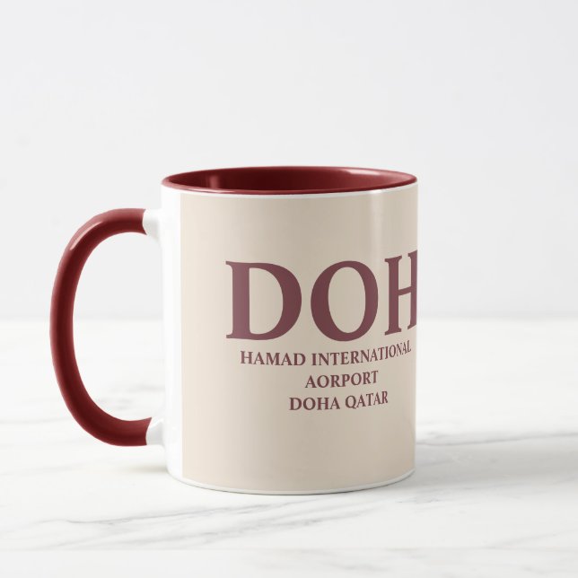 Doha Qatar Airport Mug (Left)