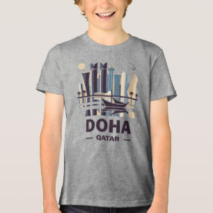 Doha Qatar Arabia Peninsula Tri-Blend Shirt