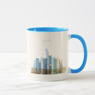 Doha, Qatar City Skyline Mug