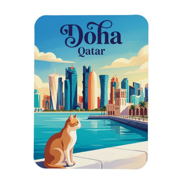 Doha Qatar Magnet (Vertical)