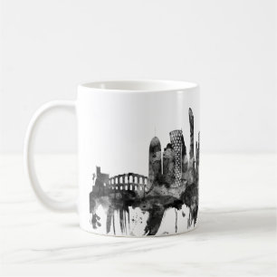 Doha Qatar Skyline BW Coffee Mug