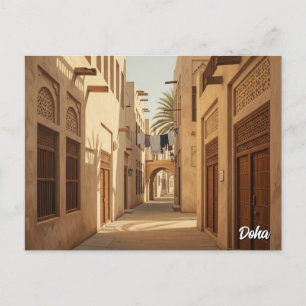 Doha Qatar Travel Postcard