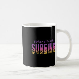 Doheny State Beach Surfing Shirt, Retro California Coffee Mug