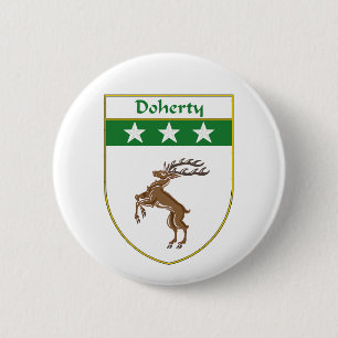 Doherty Coat of Arms/Family Crest 6 Cm Round Badge