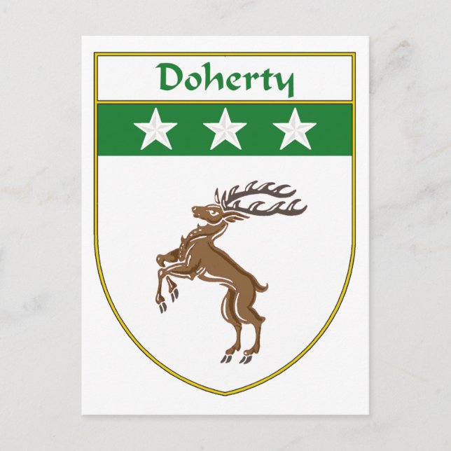 Doherty Coat of Arms/Family Crest Postcard (Front)