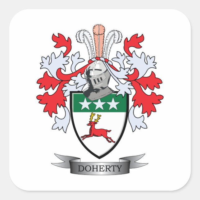 Doherty Coat of Arms Square Sticker (Front)