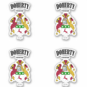 Doherty Crest Irish Translation & Meaning (x4)