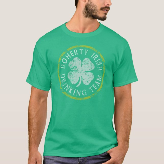 Doherty Irish Drinking Team t shirt (Front)