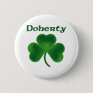 Doherty Shamrock 6 Cm Round Badge